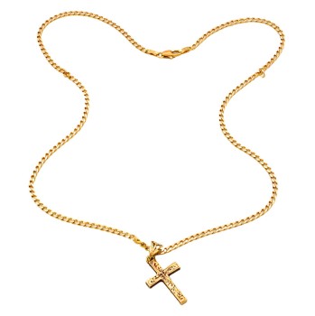 9ct Gold 7.8g 18 inch Cross Pendant with Chain